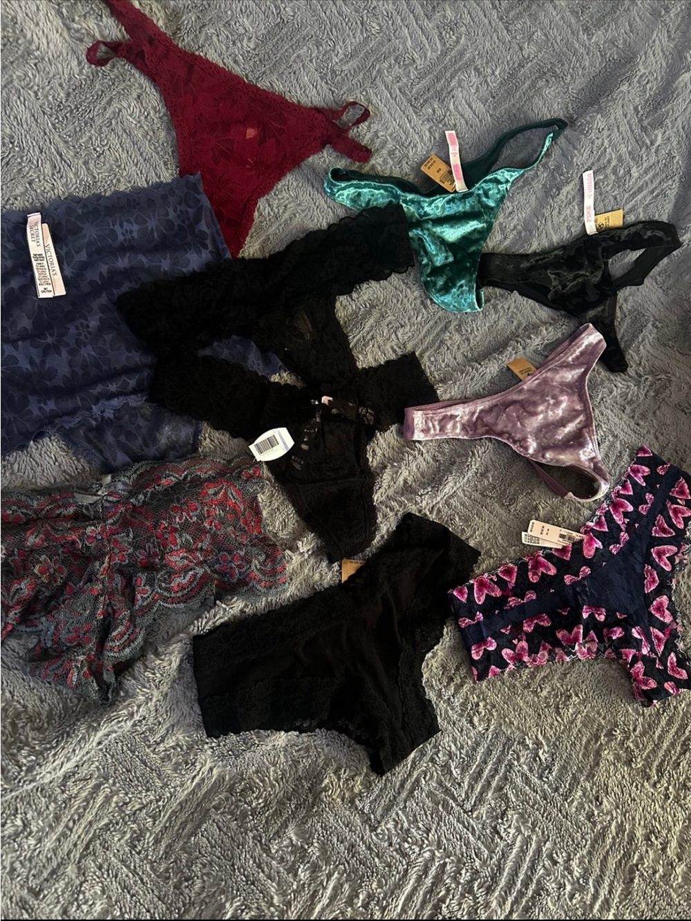 NWT Victoria’s Secret Pink Just Sexy bundle of 10 NEW M Thong and Cheeky Panties